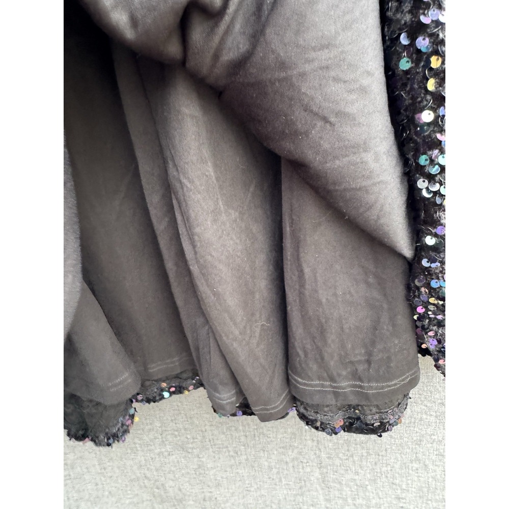 SEE AND BE SEEN Plus 3X Waistband Rainbow Sequin Pull On Long Maxi Skirt Black - Picture 5 of 6
